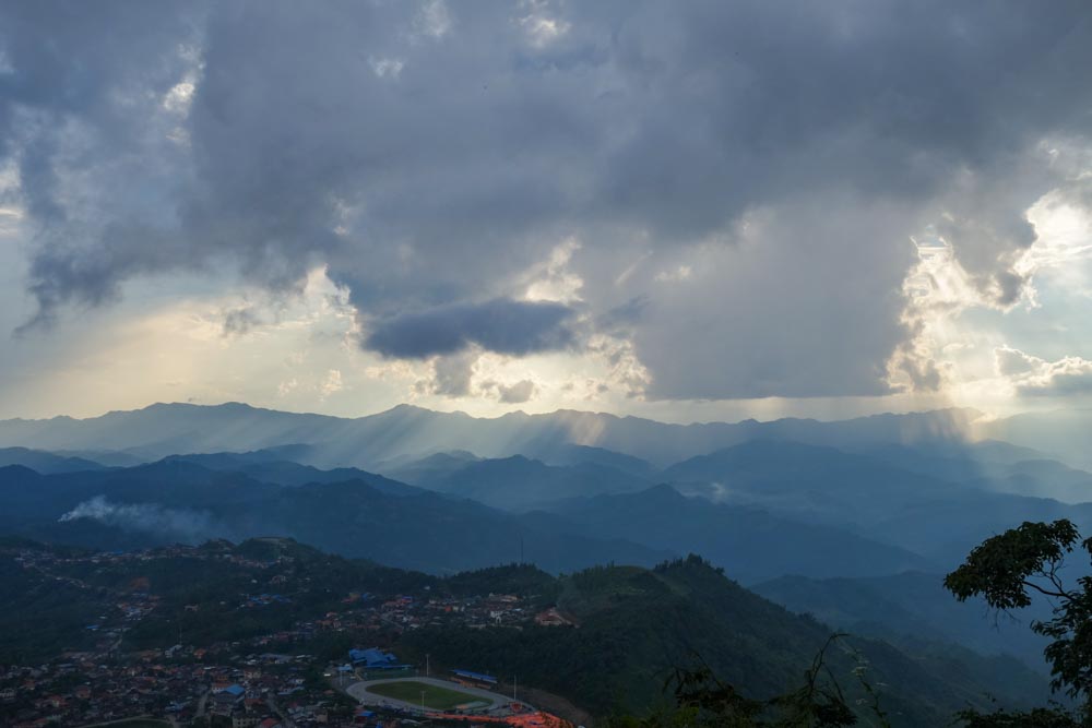 Sunset from Phou Pha hill