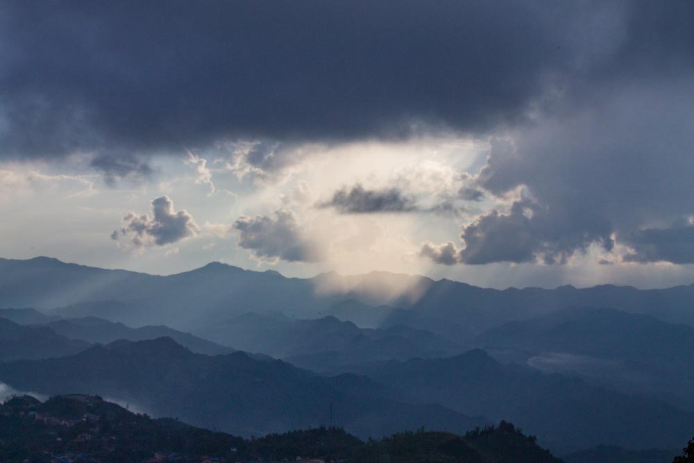 Sunset from Phou Pha hill