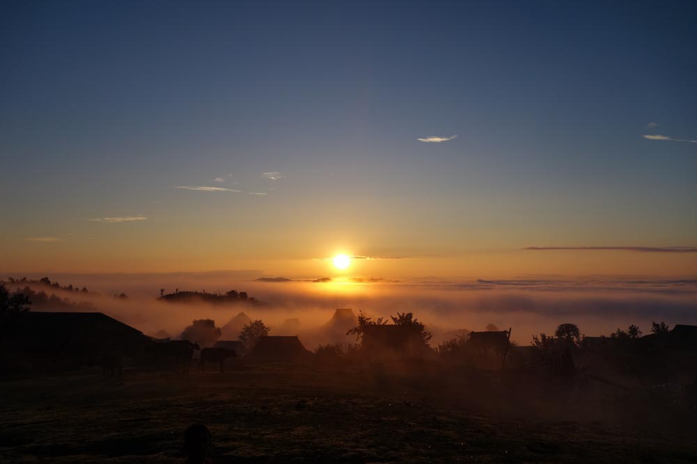 Day 3 trek - Sunrise over the Gallic village