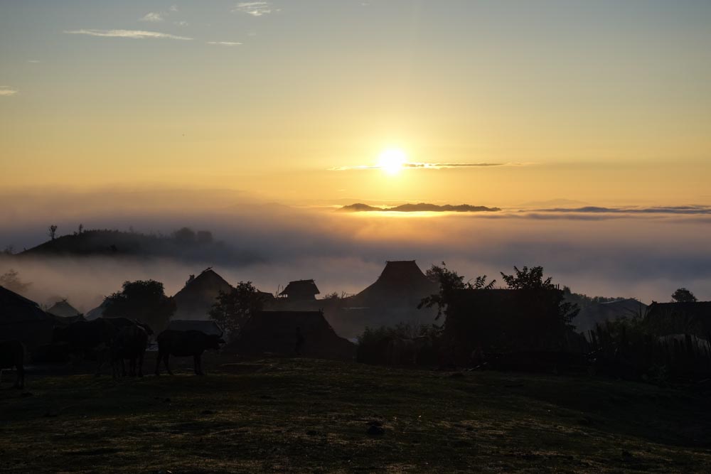 Day 3 trek - Sunrise over the Gallic village