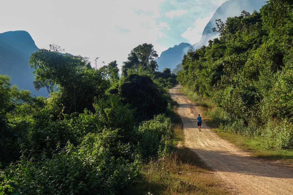 Muang Ngoi on the way to the villages