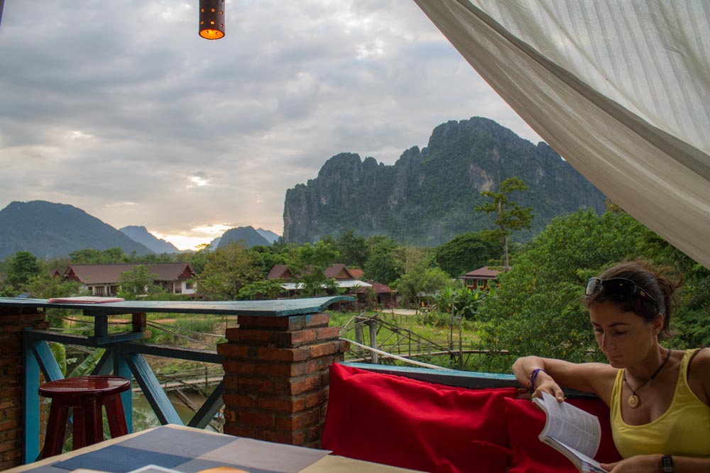 Sunset on Vang Vieng