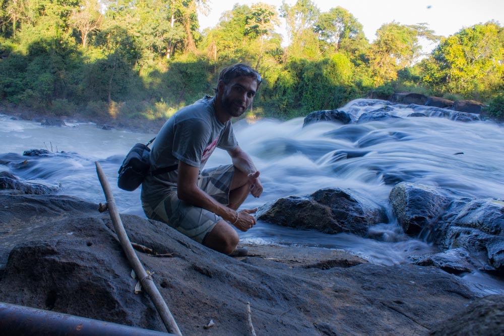 Alex at the top of Tad Lo waterfall