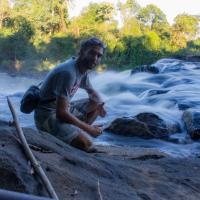 Alex at the top of Tad Lo waterfall