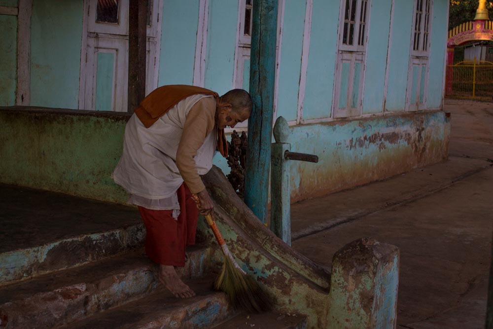 a Nun in Ban Kham village