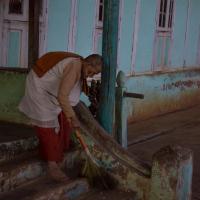 a Nun in Ban Kham village