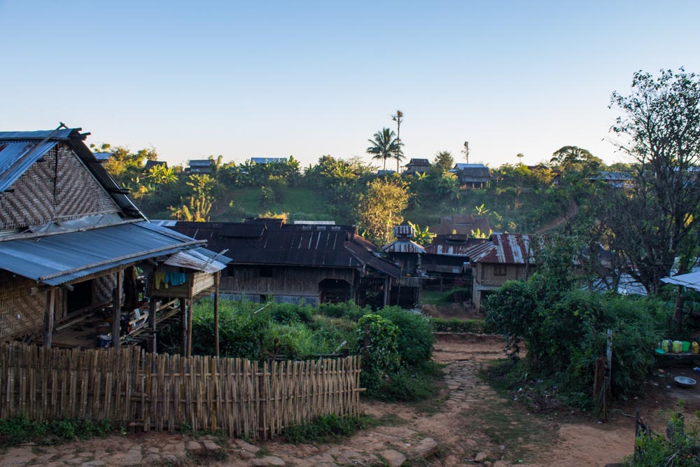 Sunset over Ban Kham village