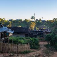 Sunset over Ban Kham village