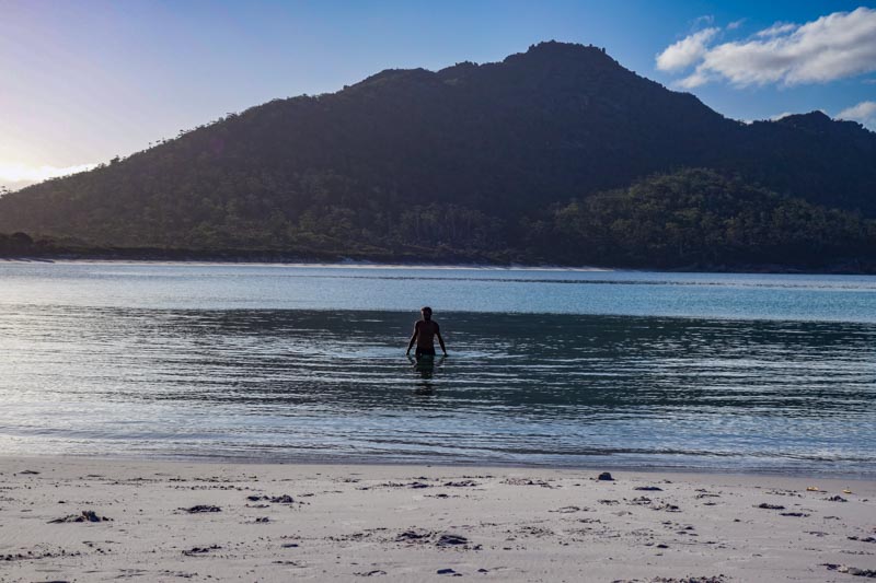 48 - Alex swimming at Wineglass Bay