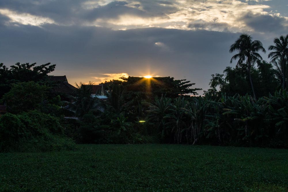 Day 2 - Sunset by a pond next to the old town