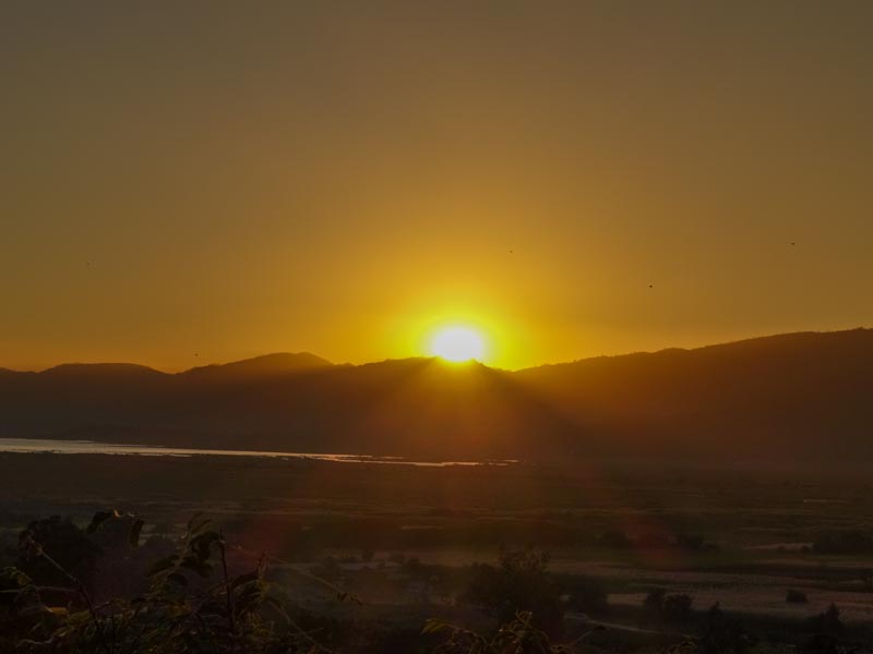 Sunset over Inle Lake