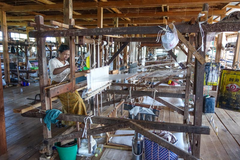 Lotus and Silk weaving