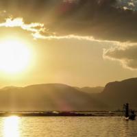 Sunset over Inle lake