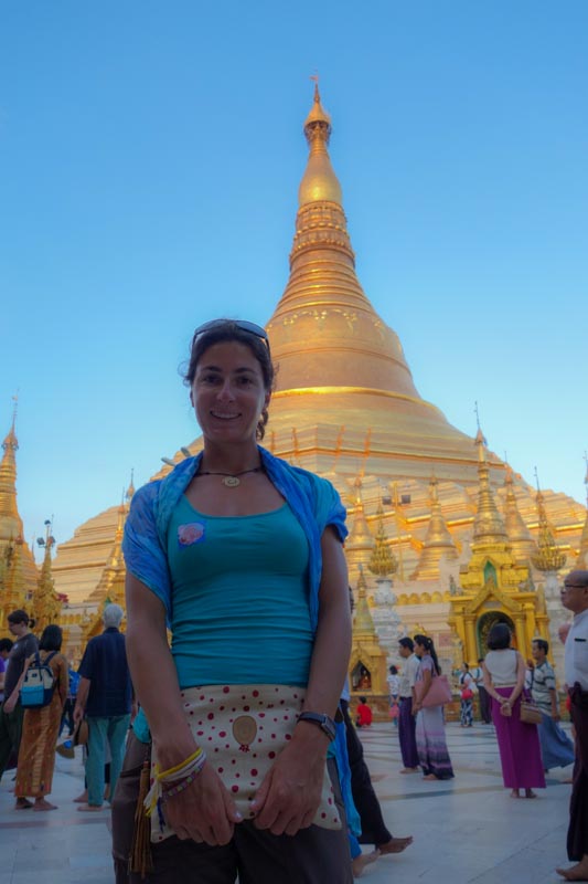 Moni at Shwedagon Pagoda