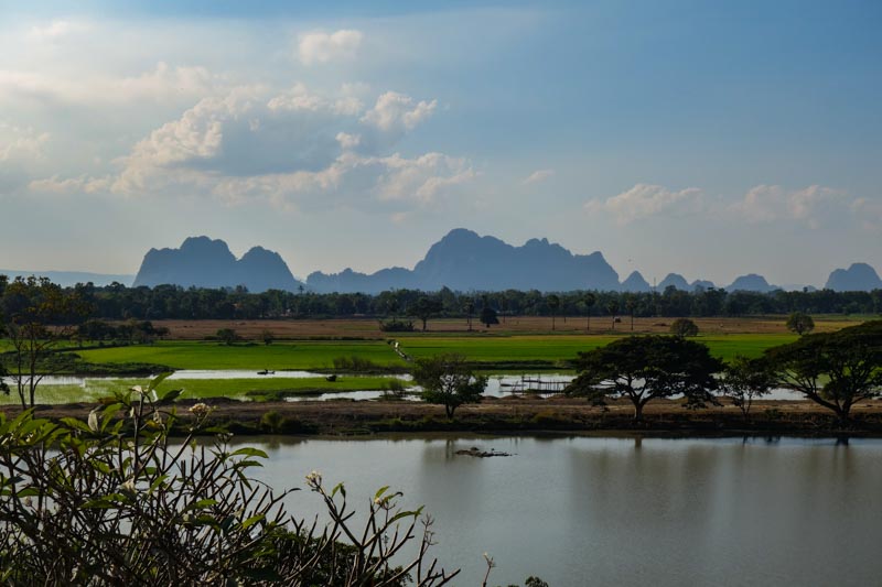 Countryside around Kyauk kalap monastery