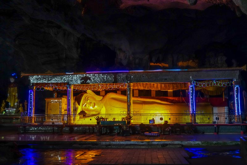 Lying Buddha inside Saddan cave