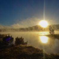 Sunrise by lake Gardiner