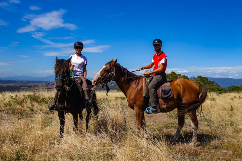 Horseback riding near Cradle mountain