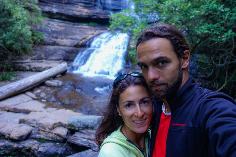 In front of Lady barron falls Mountfield National park