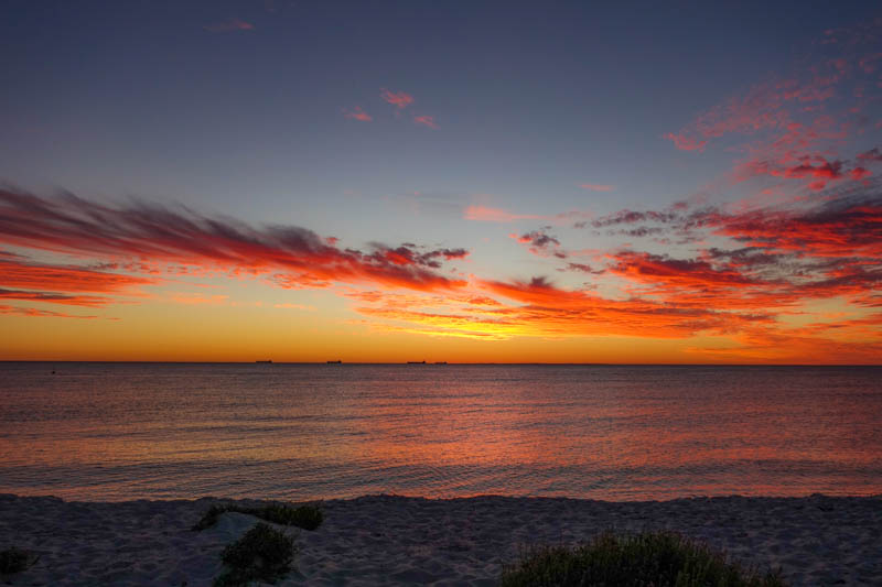 Sunset by Cottesloe beach