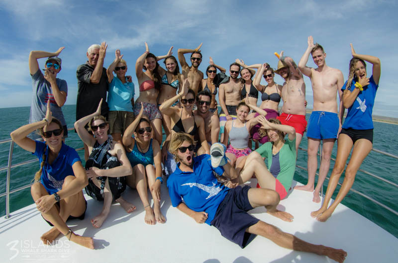 The crew on our whale shark tour