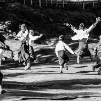 Schoolboys playing soccer