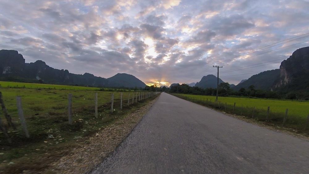 Sunset around Vang Vieng