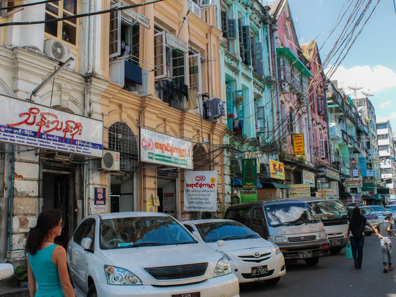 Side streets of Yangon