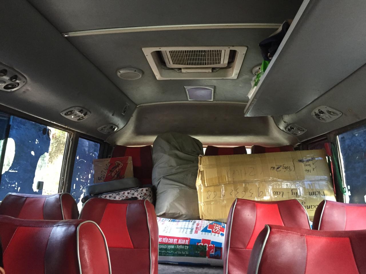 Cargo filled local bus to Phongsaly