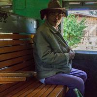 Farmer taking the train to Mandalay