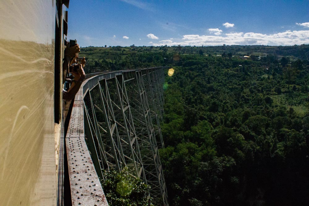 View of Goteik bridge