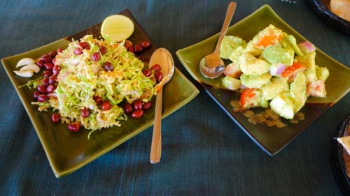 Avocado and ginger salad at the bamboo hut in inle 3